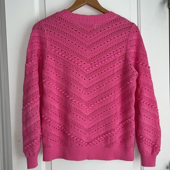 Loft Petite Open Stitch Crewneck sweater - Picture 2 of 3